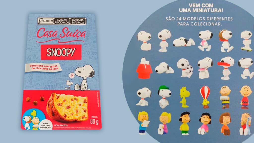 Casa Suíça apresenta Panettone com colecionáveis de Snoopy e sua turma