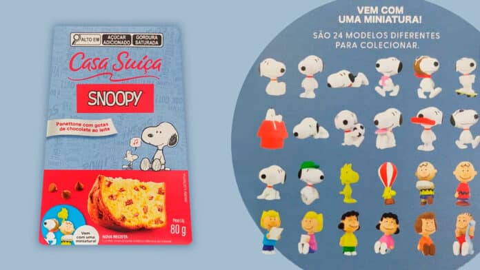 Casa Suíça apresenta Panettone com colecionáveis de Snoopy e sua turma