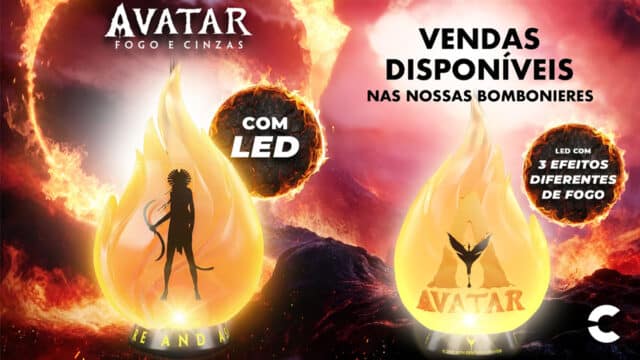 Cinépolis lança copo colecionável com LED de Avatar: Fogo e Cinzas