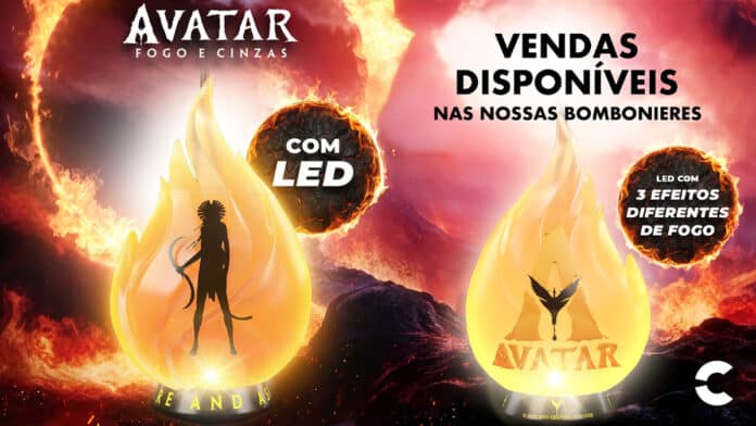Cinépolis lança copo colecionável com LED de Avatar: Fogo e Cinzas