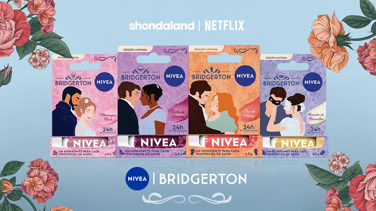 Nivea lança hidratantes labiais temáticos de Bridgerton