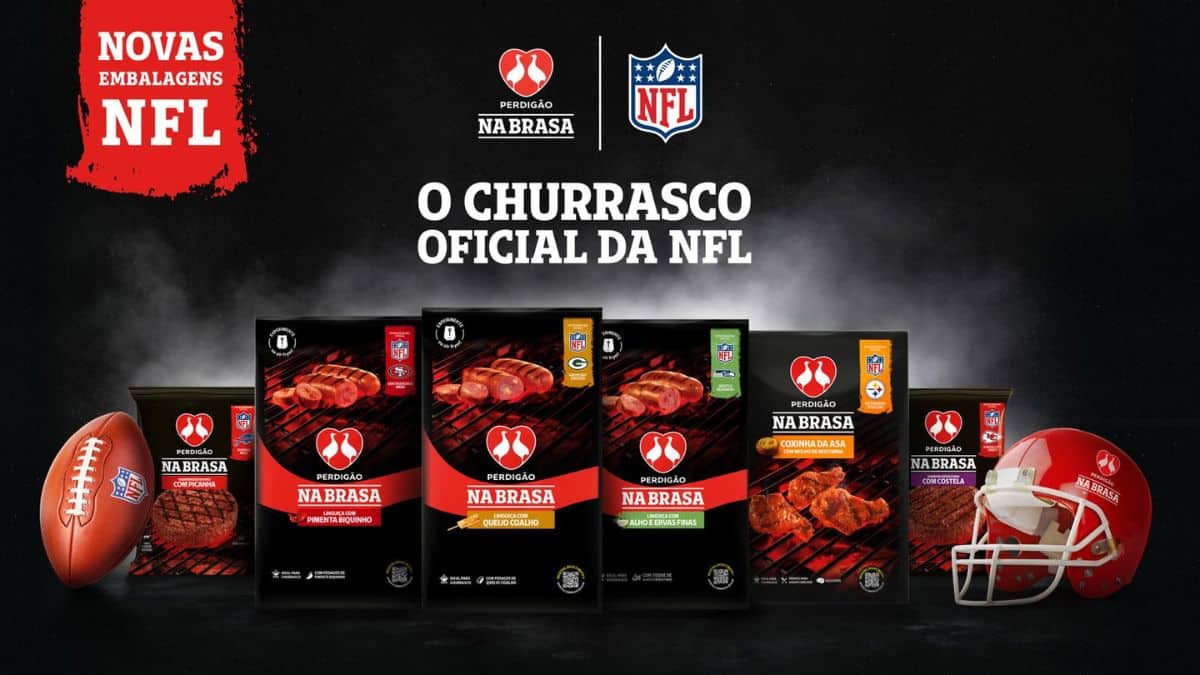Perdigão Na Brasa lança linha de embalagens em parceria com a NFL