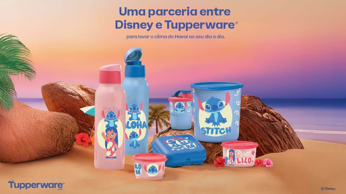 Tupperware anuncia retorno dos produtos licenciados Disney com coleção inspirada em Stitch