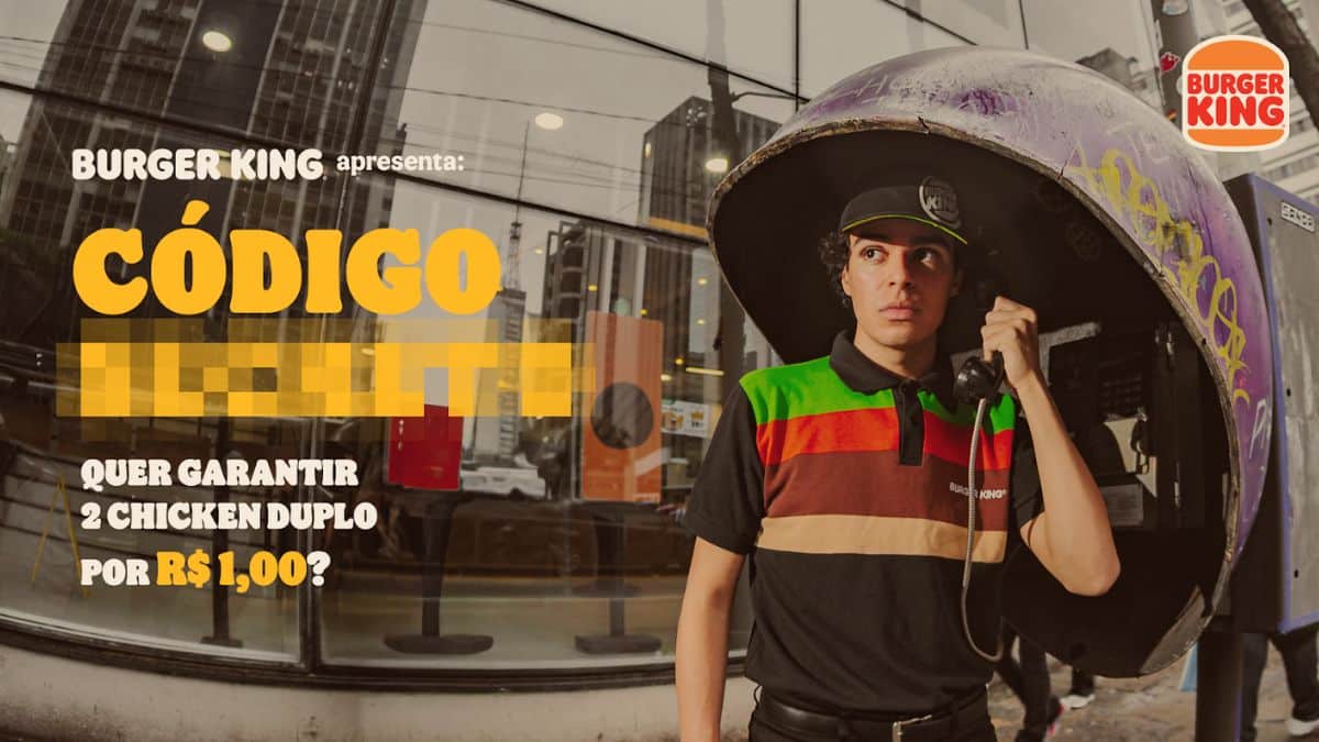Burger King oferece cupom para resgate de 2 Chicken Duplo por R$ 1 em ação