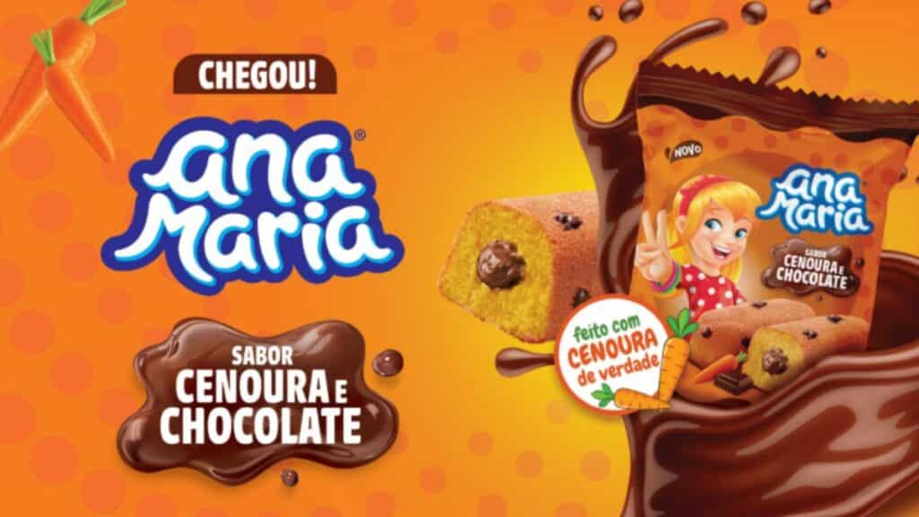 Banner da Ana Maria com bolinhos recheados sabor cenoura e chocolate
