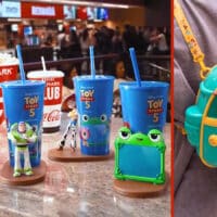 Cinemark Toy Story 5: copos colecionáveis e balde de pipoca em formato de mochila com Buzz e Woody.