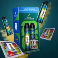 Combo especial da Rexona com Panini para a Copa do Mundo FIFA 2026, com desodorantes e figurinhas