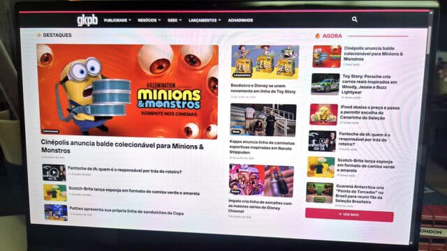 Tela do portal GKPB com destaque de notícias de marketing e comunicação, mostrando chamadas e lista de matérias