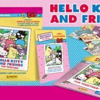 Coleção de trading cards Hello Kitty and Friends da Panini com lata e pacotes promocionais