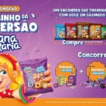 Arte promocional “Clubinho da Diversão” com Ana Maria, Turma da Mônica e texto sobre compra, sorteios e premiações