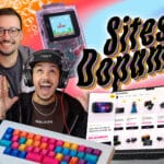 Capa do GKPBcast Sites de Dopamina com apresentadores e layout de compras online simuladas em dispositivos e gráficos