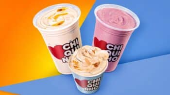 Chiquinho Growth: linha exclusiva de produtos proteicos Copos de produtos proteicos com sabores branco e rosa, da parceria Chiquinho e Growth.