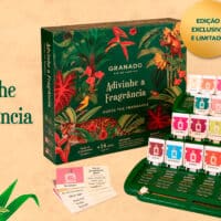 Kit do jogo Granado “Adivinhe a Fragrância” com caixa e cartas de edição exclusiva e iluminada