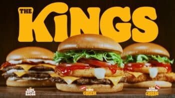 King Cheese: sanduíches Burger King com queijo da Seara Imagem de sanduíches King Cheese do Burger King com queijo mussarela empanado da Seara