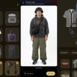 Tela do Google Photos com IA montando looks a partir de fotos, mostrando roupas e acessórios em um guarda-roupa digital