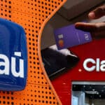 Logos do Itaú e da Claro em uma montagem sobre marcas brasileiras mais valiosas em 2026.