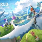 Imagem promocional de Palworld Online, com personagens e criaturas em um cenário aberto de aventura multiplayer