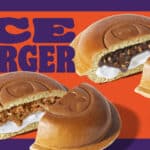 Propaganda do Ice Burger do Burger King com recheio de Nutella e Biscoff em forma de sanduíche gelado