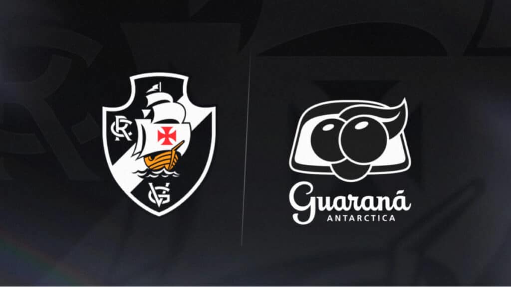 Camisa do Vasco com o logotipo do Guaraná Antarctica no uniforme