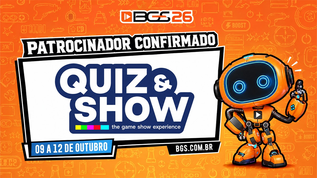 Divulgação visual do Quiz&Show e Escape 60’ para a Brasil Game Show 2026