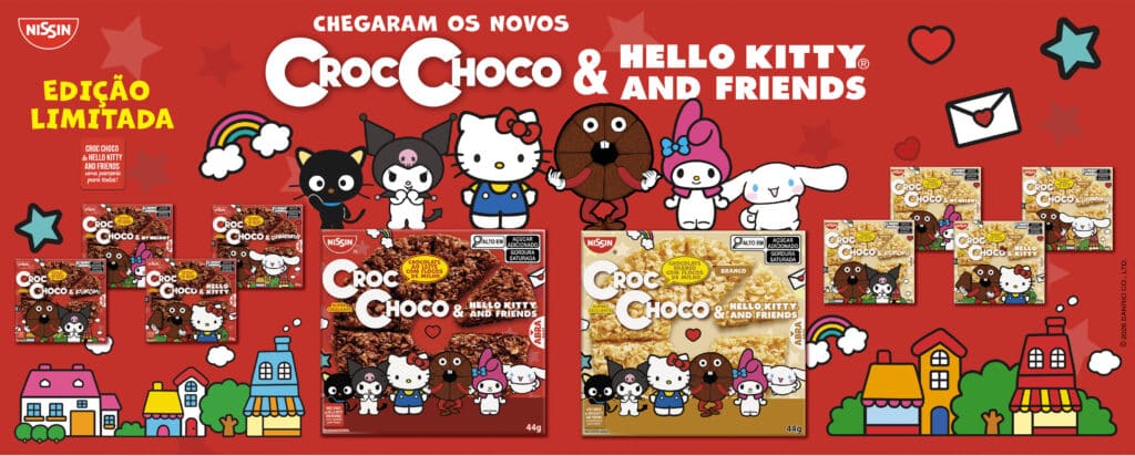 Nissin e Sanrio estreiam collab para a linha Croc Choco - GKPB