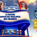 Troféu gigante com placa “O maior open de molhos do mundo” e selo “Guinness World Records”.