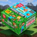 Kibon Mini Minecraft: embalagem edição especial Embalagem do Kibon Mini na edição especial em parceria com Minecraft, com tema do jogo e personagens