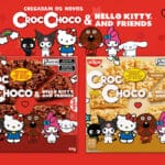 Embalagens NISSIN Croc Choco edição limitada com personagens Hello Kitty and Friends.