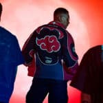 Equipe Liquid com jaquetas e roupas inspiradas na Akatsuki, em coleção temática de Naruto.